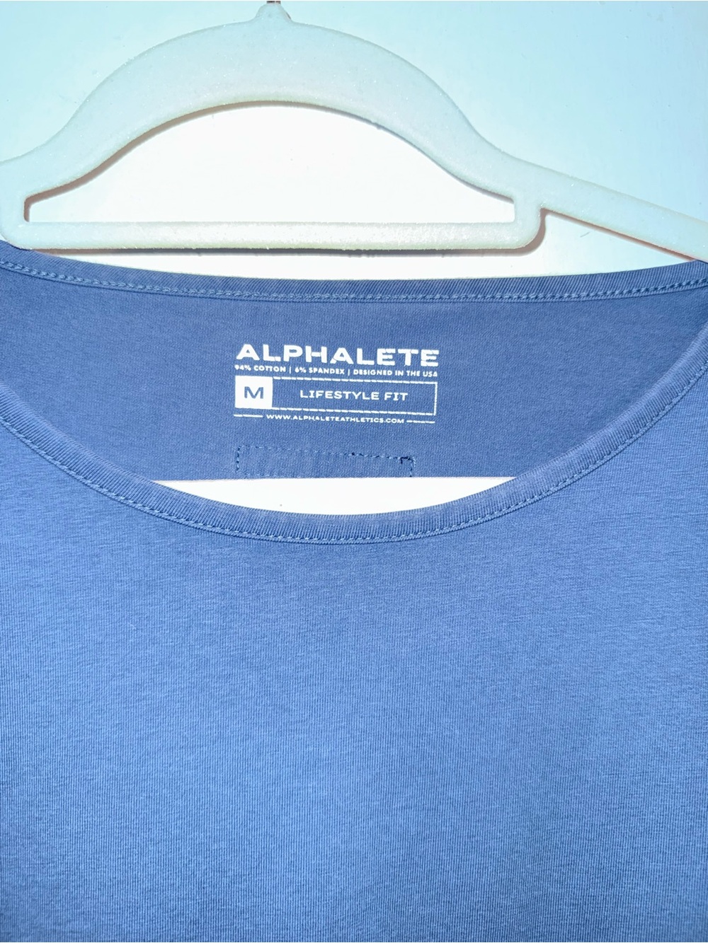 Alphalete T Shirt Long Sleeve Bundle Olive Green, Blue, Ripped Red - Picture 6 of 9